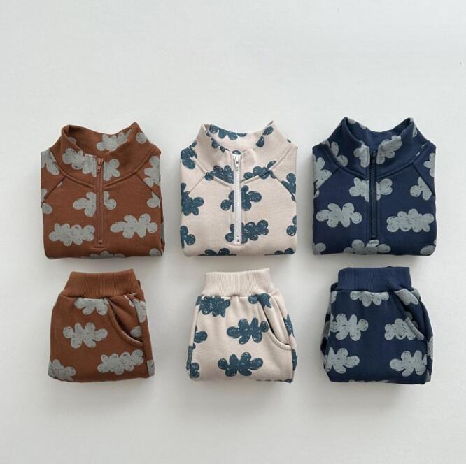 「2023秋」子供服★トップス+ズボン★セットアップ★韓国風子供服★男女兼用★3色★80-130CM