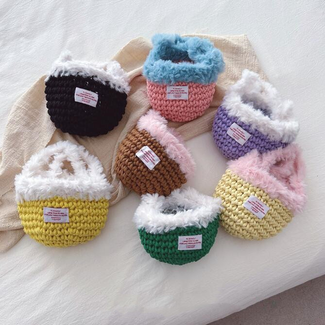 バッグ★子供用★ハンドバッグ★ミニバッグ★ニットバッグ★キッズ★可愛い★7色