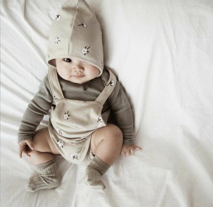 2023★春秋新作★韓国風ベビー服★トップス★サロペット+帽子★ズボン★66-90CM