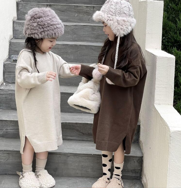 2023★秋冬新作★韓国風子供服★ワンピース★2色90-140CM