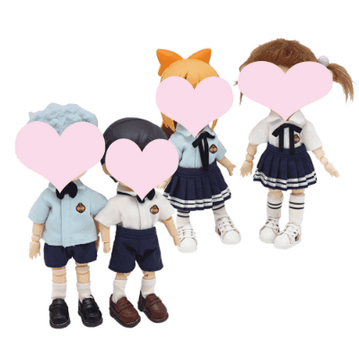 ドール用衣装 人形doll 着せ替え ob11/BJD/molly/DDF/ymy/pd9/GSC セーラー服 シャツ+パンツ スカート