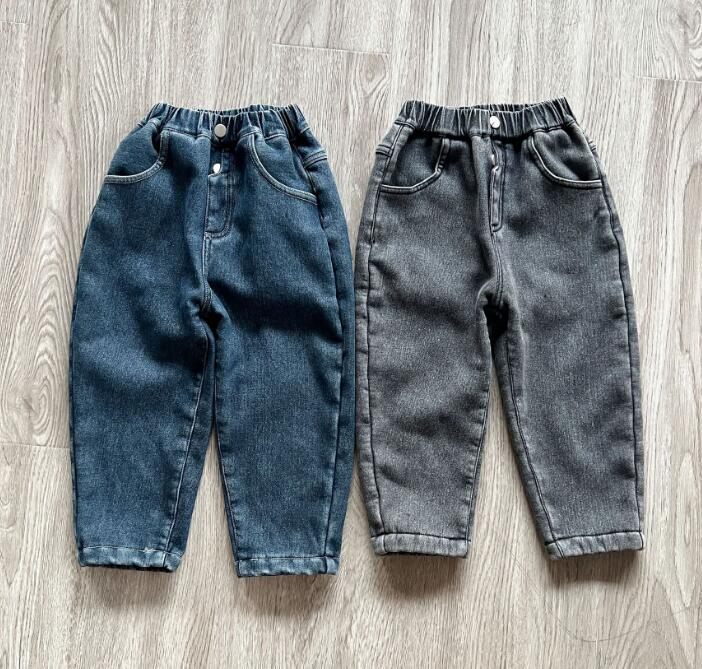 2023秋冬新作★子供服　厚手デニムズボン★80-150cm★2色