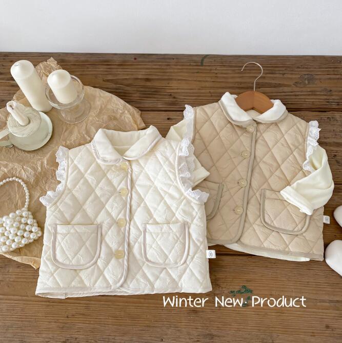 子供服★トップス★ベスト★チョッキ★韓国風子供服★キッズ★男女兼用★2色★80-130CM