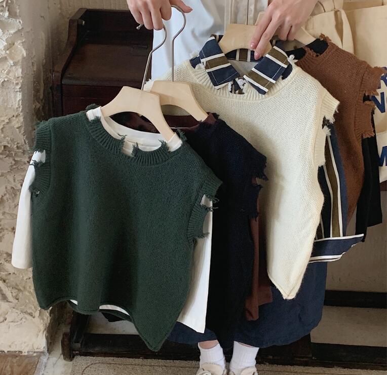 2023秋★子供服　ニットベスト★90-140cm★4色