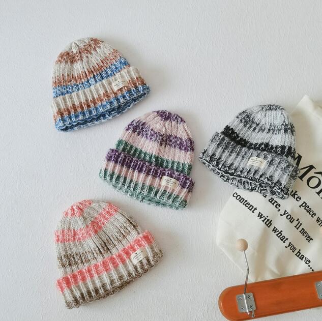 子供用★帽子★キッズ★男女兼用★暖かい★防寒★ニット帽子★耳カバー★4色