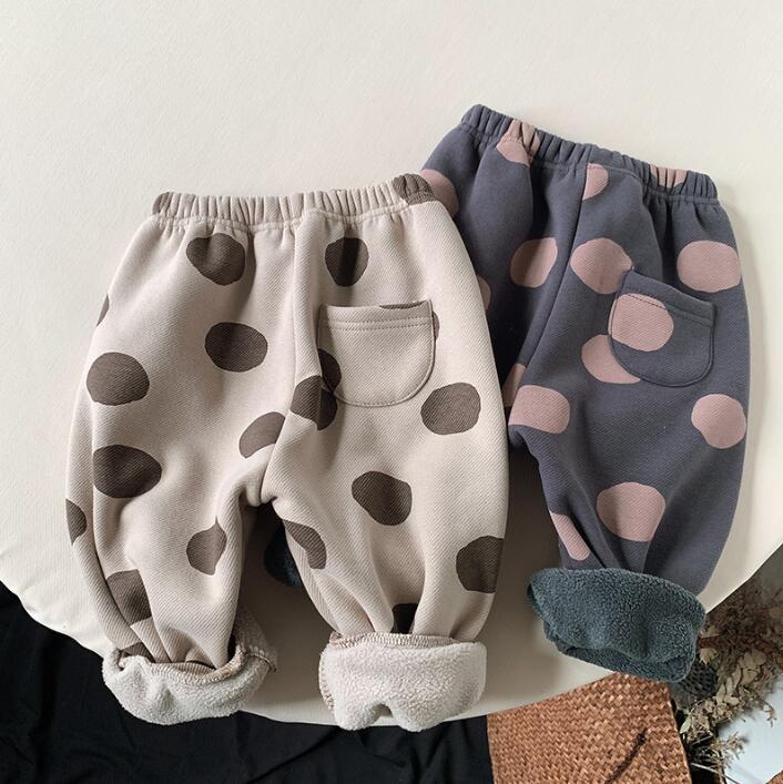 2023★秋冬新作★韓国風子供服★ズボン★裏起毛★2色80-130CM
