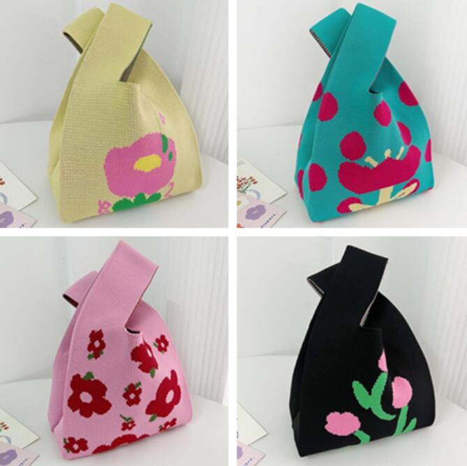 バッグ★レディース★トートバッグ★ハンドバッグ★ニットバッグ★大容量★4色