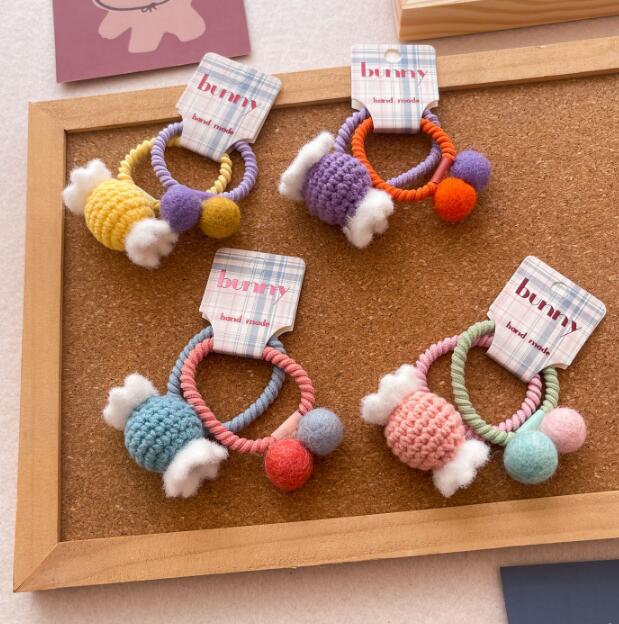 子供用★髪飾り★まとめ髪用★ヘアアクセサリー★キッズ★2枚入り★ヘアゴム★多色