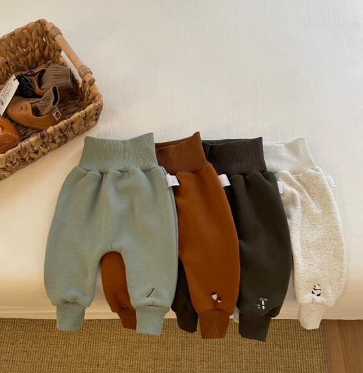 2023★秋冬新作★韓国風子供服★ズボン★裏起毛★4色73-100CM