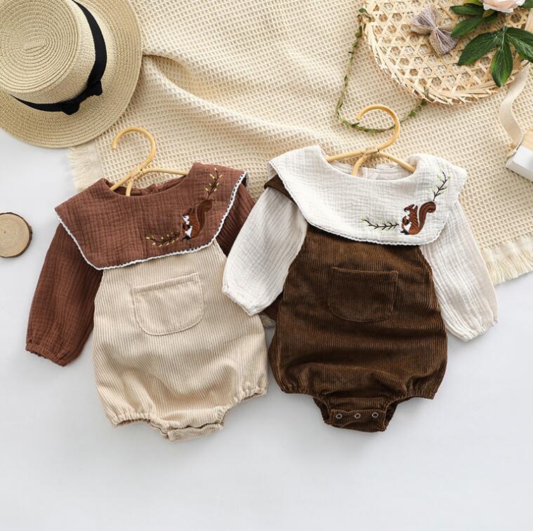 2023★春秋新作★韓国風ベビー服★トップス★サロペット★コーデュロイ★4色66-100CM