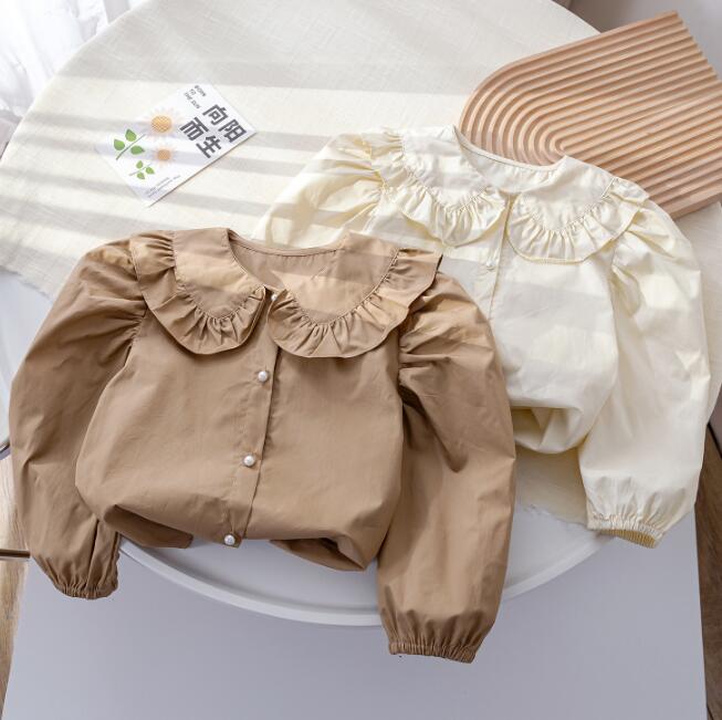 子供服★トップス★長袖シャツ★韓国風子供服★キッズ女の子★2色★80-130CM