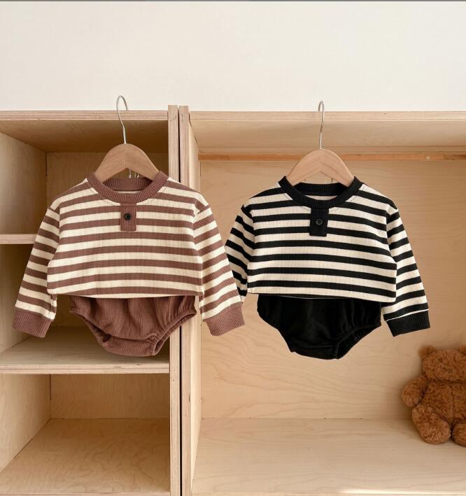 2023★春秋新作★韓国風子供服★トップス+ズボン2セット★2色66-100CM