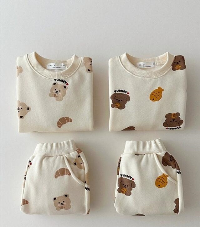 2023★春秋新作★韓国風ベビー服★トップス+ズボン2セット★2色73-100CM