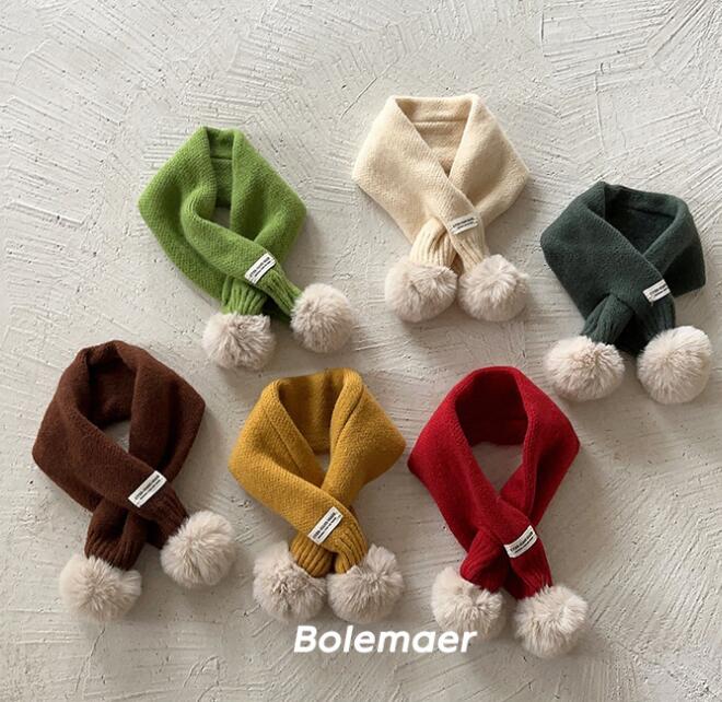 2023新品★子供用★快適マフラー　ニット★14色選べ