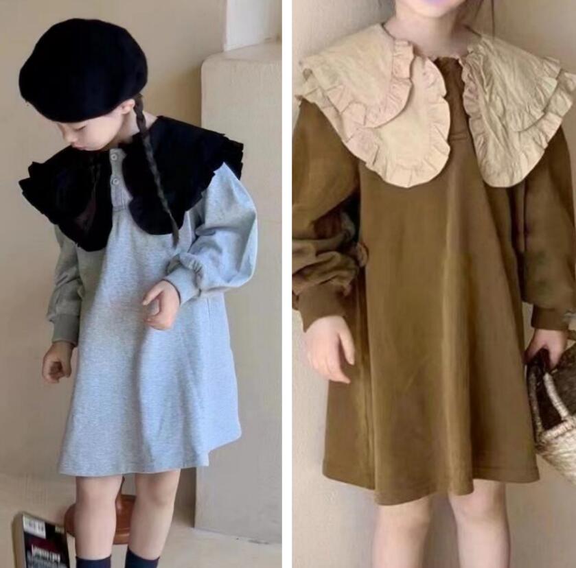 2023★春秋新作★韓国風子供服★ワンピース★2色5-13