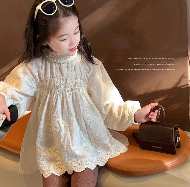 子供服★トップス★長袖シャツ★長袖★キッズ女の子★刺繍★7-15#