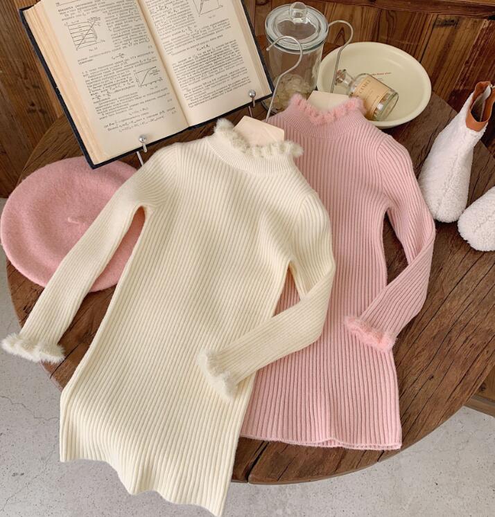 2023秋冬新品★子供服　ニットワンピース★100-140cm★2色