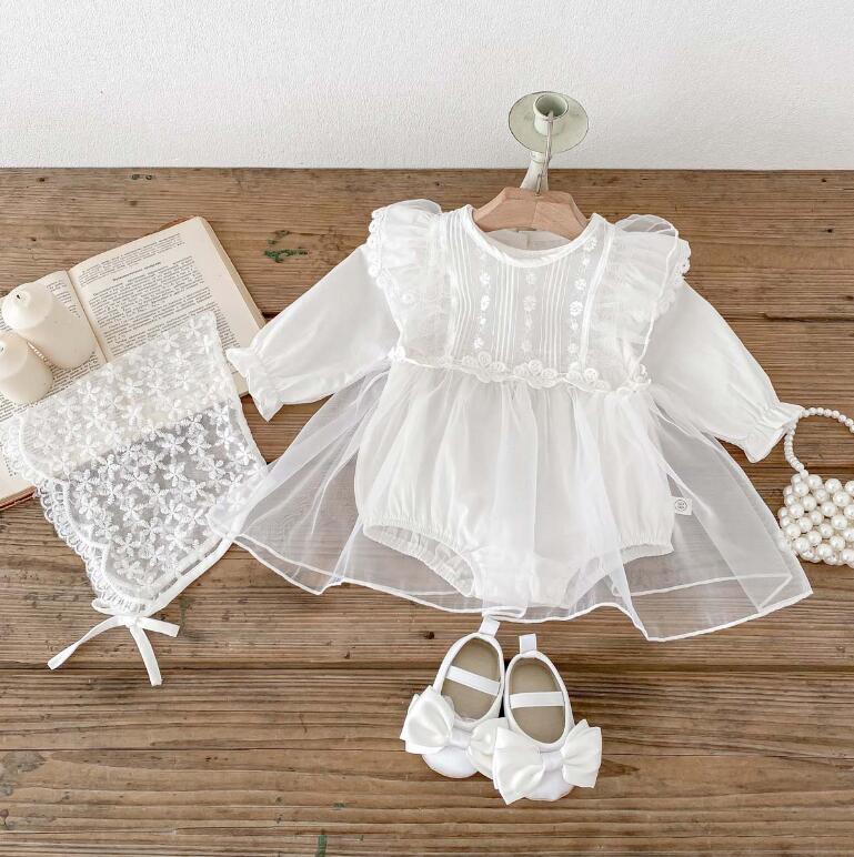 2024★春秋新作★韓国風子供服★ロンパース+帽子★ワンピース★66-90CM