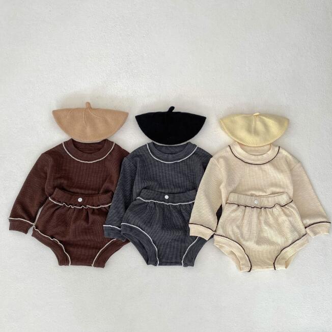 子供服★トップス+パンツ★セットアップ★韓国風子供服★ベビー★男女兼用★2色★66-100CM