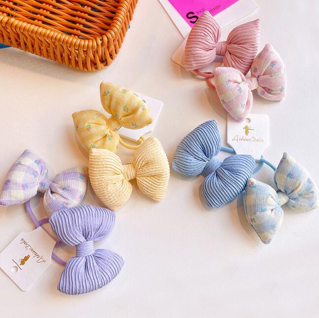 髪飾り★まとめ髪用★ヘアアクセサリー★子供用★2枚入り★ヘアゴム★多色