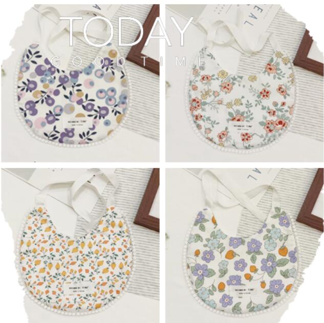 よだれかけ★子供用★涎掛け★ベビー向け★赤ちゃん用★可愛い★花柄★5色