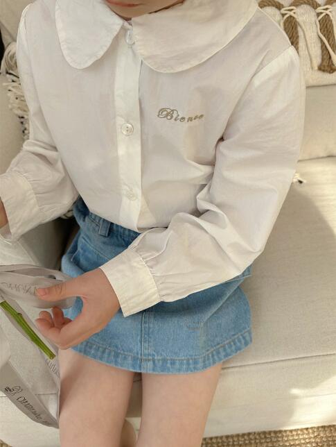 2024年新★子供服　刺繍シャツ　トップス★90-150cm★