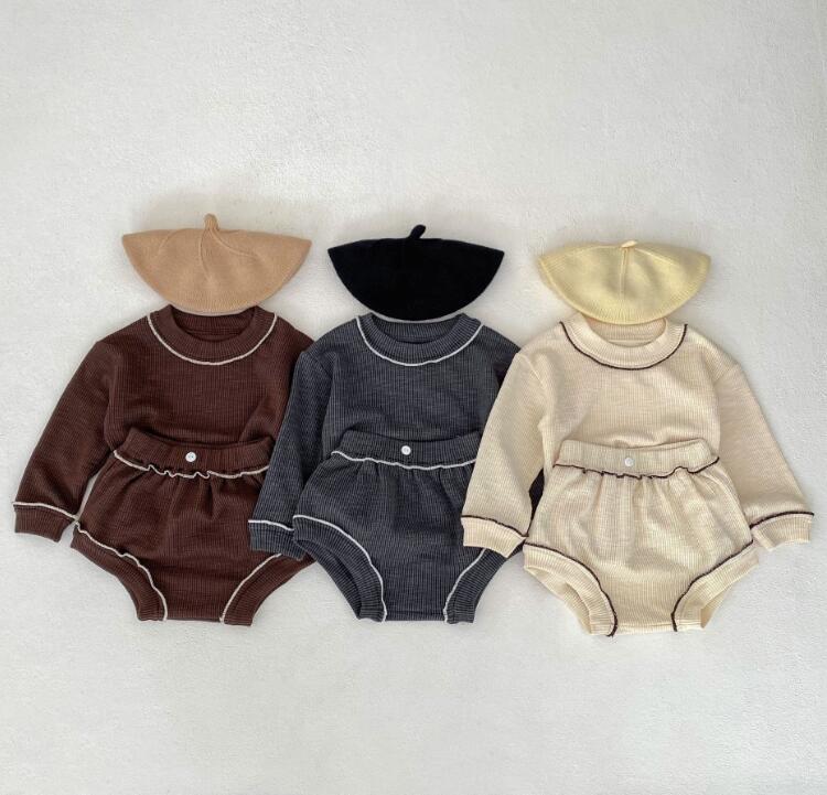 2024★春秋新作★韓国風ベビー服★トップス+ズボン2セット★3色66-100CM