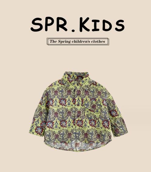 「2024」子供服★トップス★ワイシャツ★長袖★韓国風子供服★キッズ★90-140CM