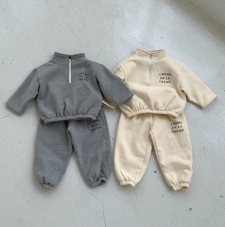 2024★秋冬新作★韓国風子供服★トップス+ズボン★裏起毛★2色80-130CM