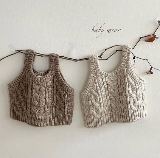 子供服★トップス★ニット★ベスト★韓国風子供服★ベビー★男女兼用★2色★66-100CM