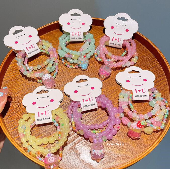 2024年新★子供用ビーズの腕輪　夜光ブレスレット★飾り