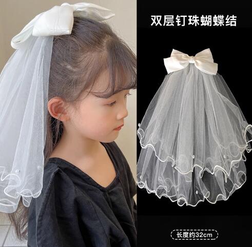 雑貨★子供髪飾り　ベール★アクセサリー　2種選べ★