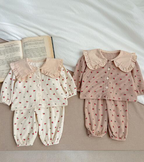 「2024」子供服★トップス+ズボン★セットアップ★部屋着★韓国風子供服★2色★66-100CM