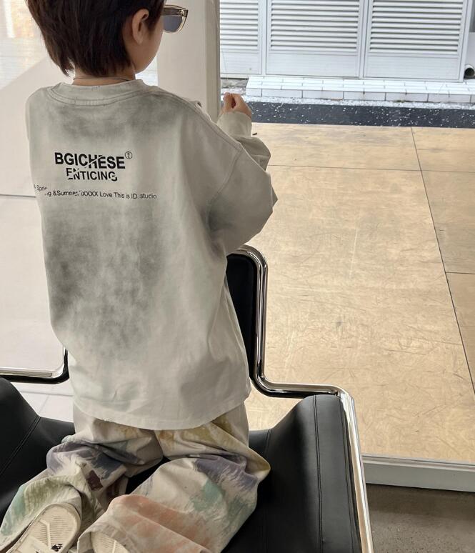 2024★春秋新作★韓国風子供服★Tシャツ★2色90-160CM