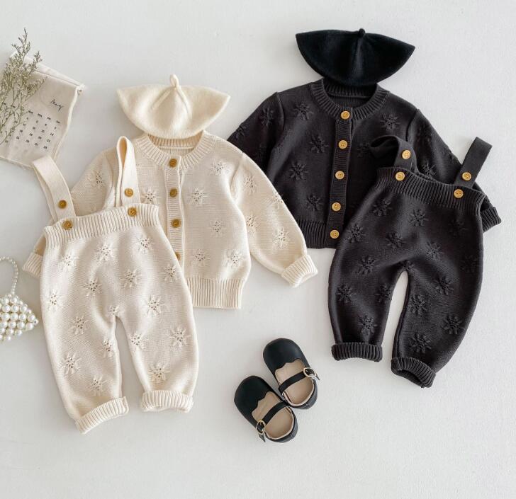 2024新型★ベビー服　カーディガン&サロペット分けて販売★66-100★2色