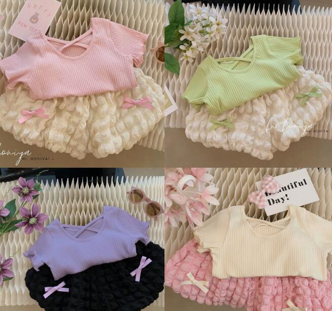 「2024」子供服★トップス+パンツ★セットアップ★キッズ女の子★4色★90-140CM