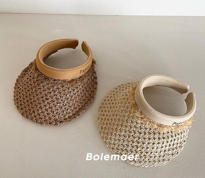 2024年夏新品★子供用★草編み帽子　ハット★2色選べ