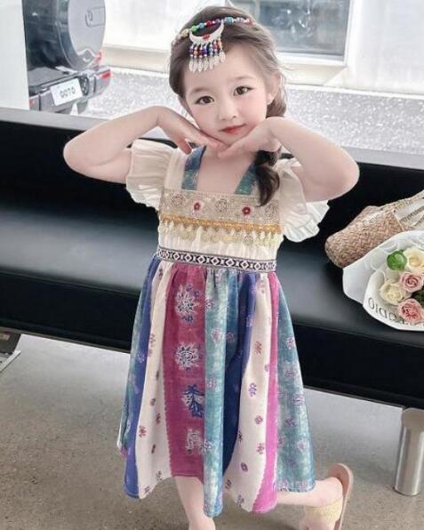 子供服★ワンピース★半袖★キッズ女の子★可愛い★2色★90-130CM