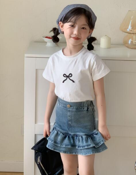 「2024」子供服★トップス★Tシャツ★スカート★韓国風子供服★キッズ女の子★2色★90-150CM