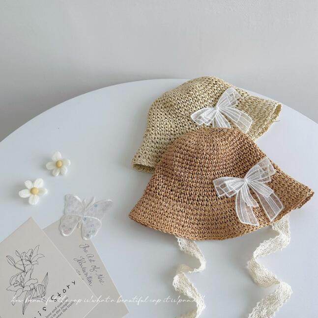 「2024」子供用★帽子★麦わら帽子★ベビー★蝶結び★可愛い★2色
