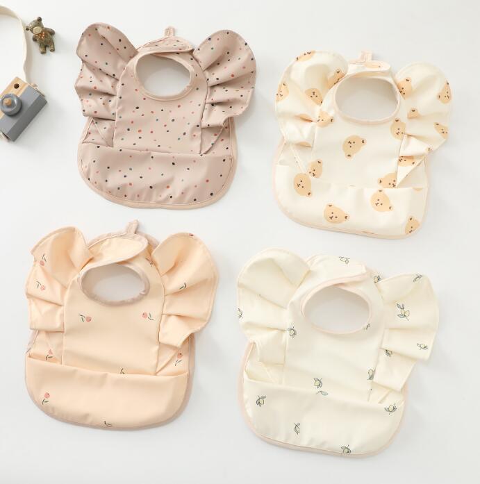 2024★食事用エプロン★花柄★食事用ビブ★涎掛け