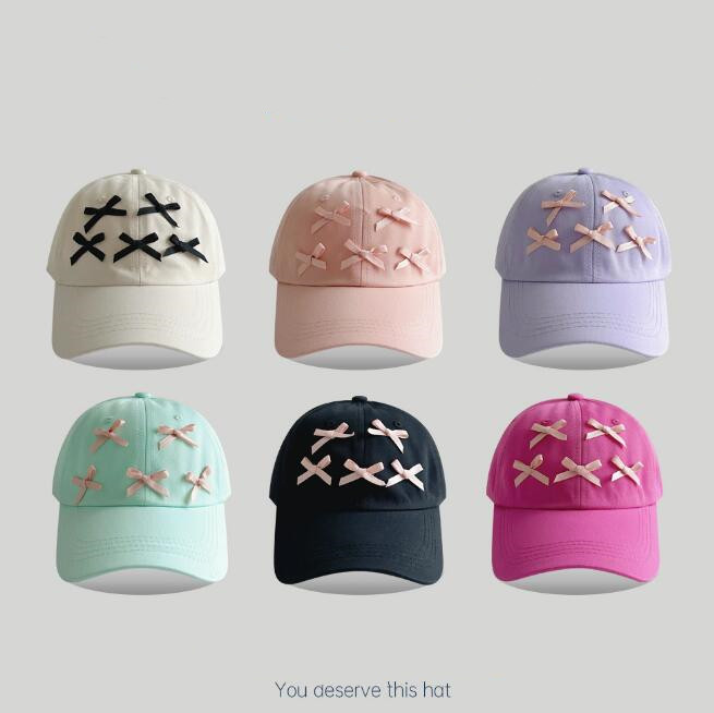 「2024」子供用★帽子★キャップ★キッズ★蝶結び★野球帽★7色