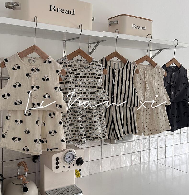 2024★夏新作★韓国風子供服★トップス+ズボン★5色90-130CM