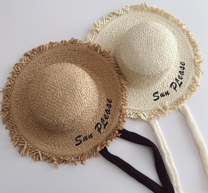 2024年夏新品★子供用★麦わら帽子　ハット★2色選べ