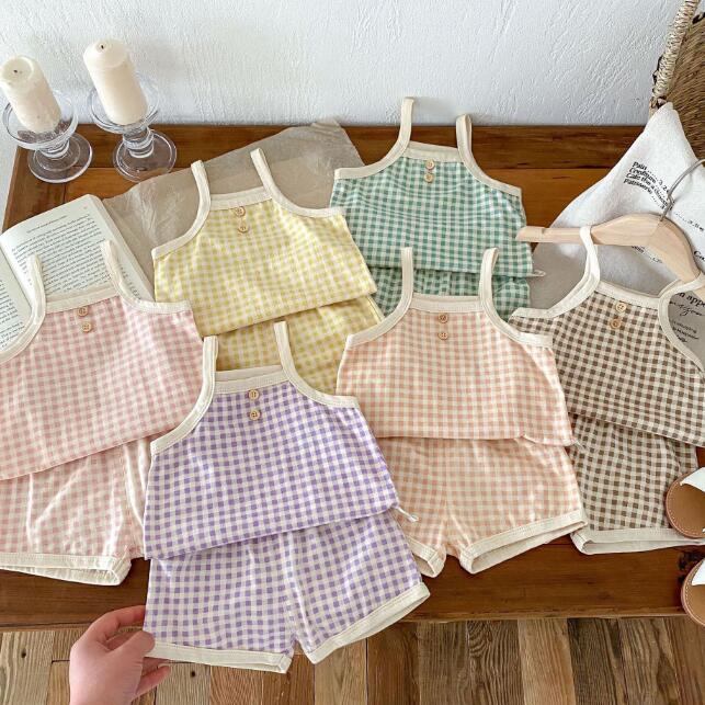 「2024」子供服★キャミソール+パンツ★セットアップ★韓国風子供服★ベビー★6色★66-100CM