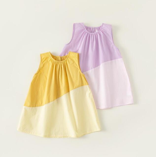 「2024」子供服★ワンピース★ノースリーブ★韓国風子供服★キッズ女の子★3色★90-140CM