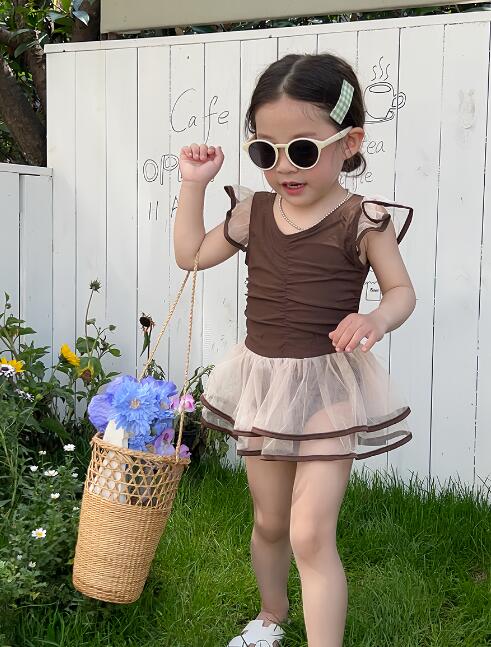 「2024」子供服★水着★連体服★砂浜★キッズ女の子★90-140CM