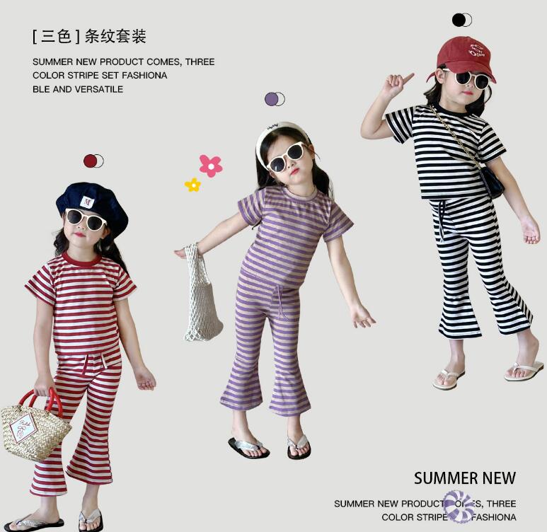 2024夏新品★子供服　トップス+ズボン　セット★90-140cm★3色