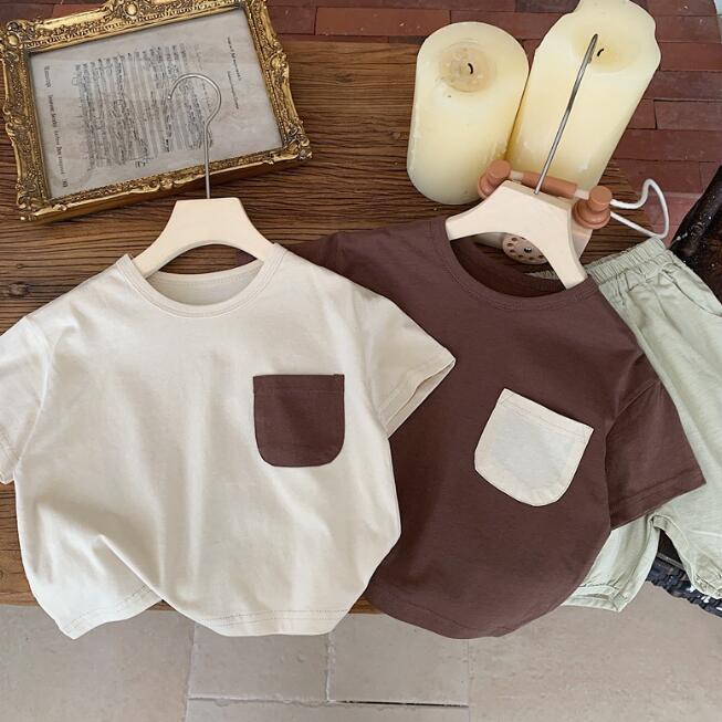 「2024」子供服★トップス★Tシャツ★半袖★韓国風子供服★2色★80-130CM