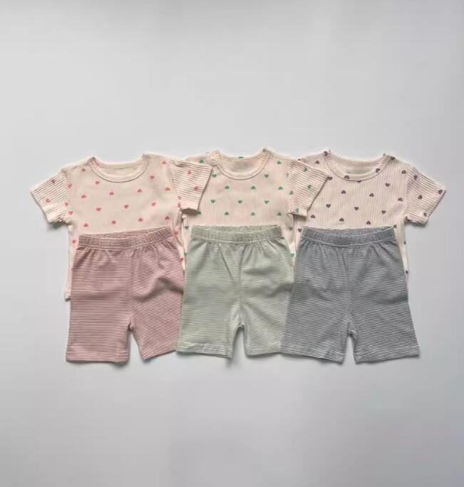 2024★夏新作★韓国風ベビー服★トップス+ズボン★3色73-100CM